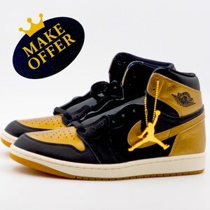 NIKE AIR JORDAN 1 High OG in Metallic Gold. SZ. 10M ** NEW WITH BOX **
